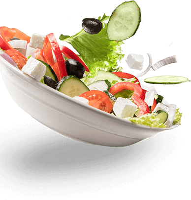 Ensalada fresca para dieta saludable con alimentación equilibrada